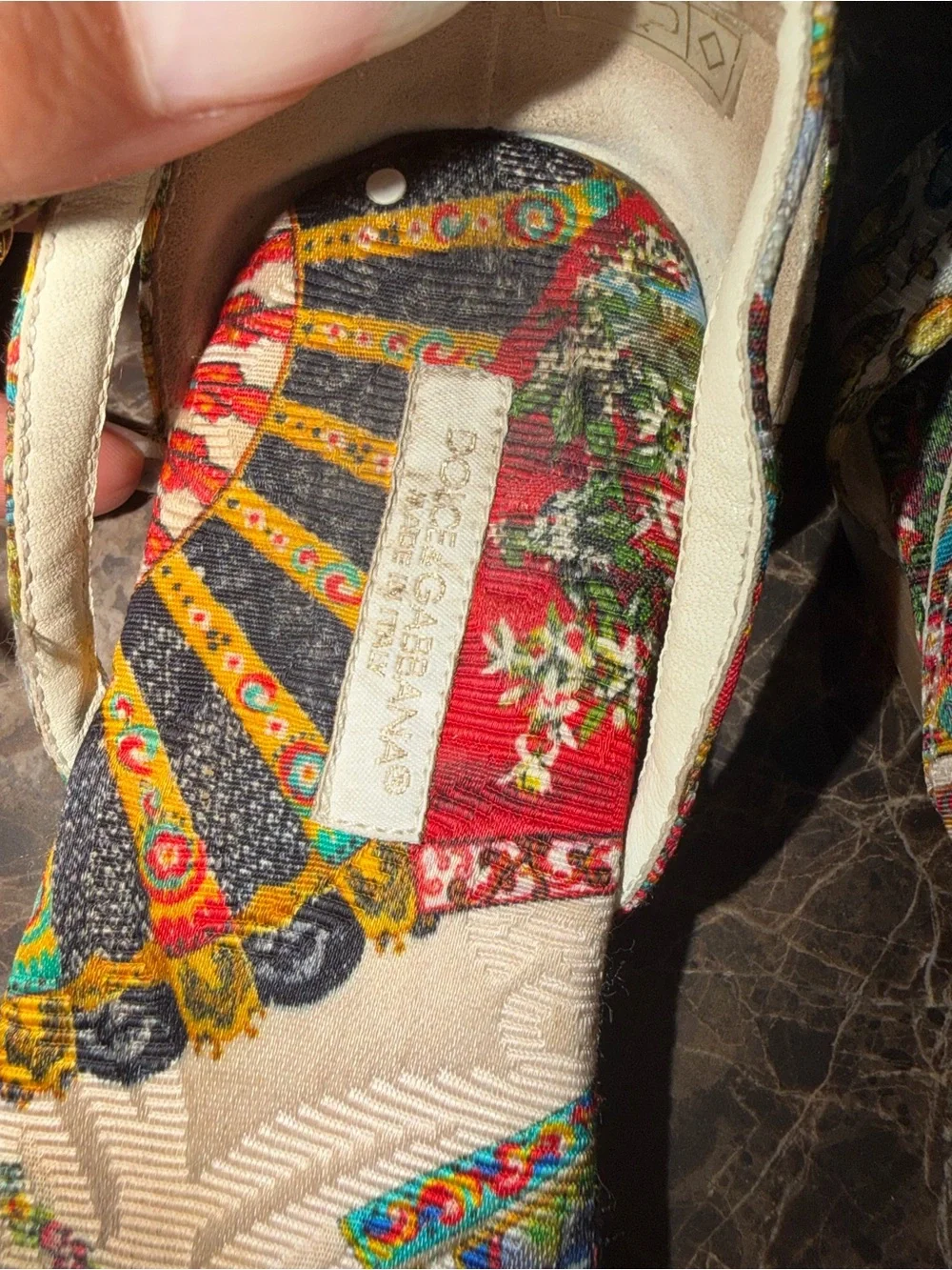 Dolce & Gabbana Floral Embroidered Ankle-Strap Sandals in Multicolor
